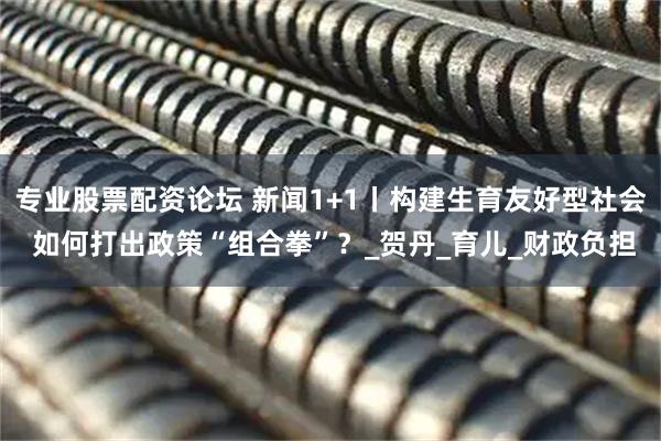 专业股票配资论坛 新闻1+1丨构建生育友好型社会 如何打出政策“组合拳”？_贺丹_育儿_财政负担